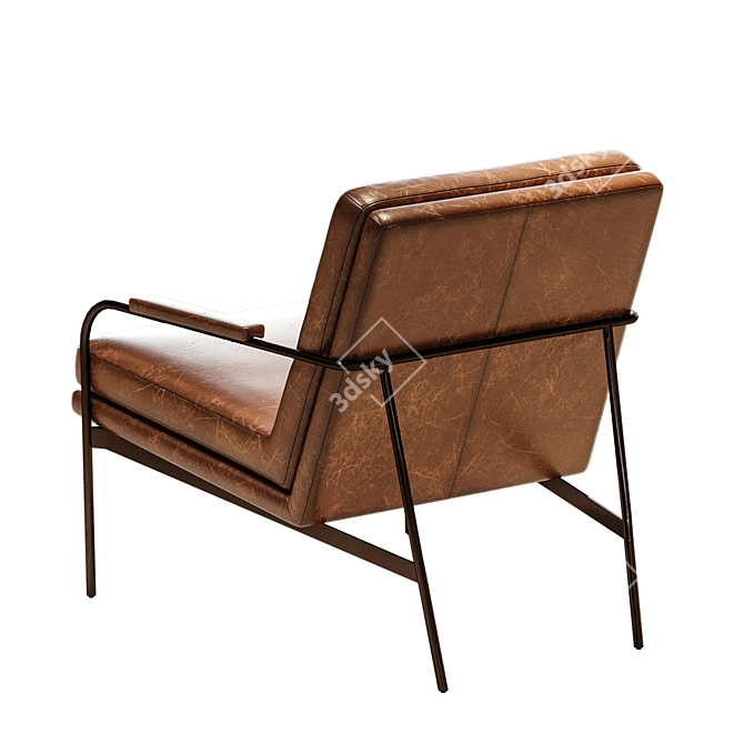 Sophisticated Camden Leather Chair 3D model image 2