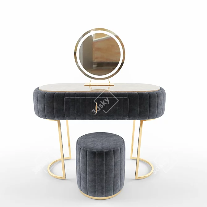 Stylish XDAILY Vanity Table 3D model image 1