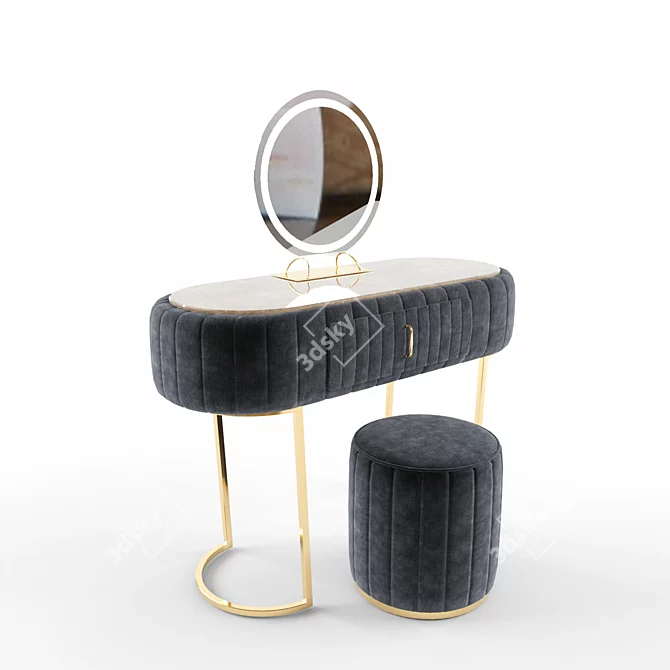 Stylish XDAILY Vanity Table 3D model image 2