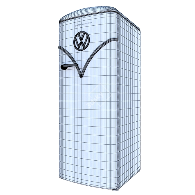 Vintage Volkswagen Fridge: Retro Gorenje 3D model image 3