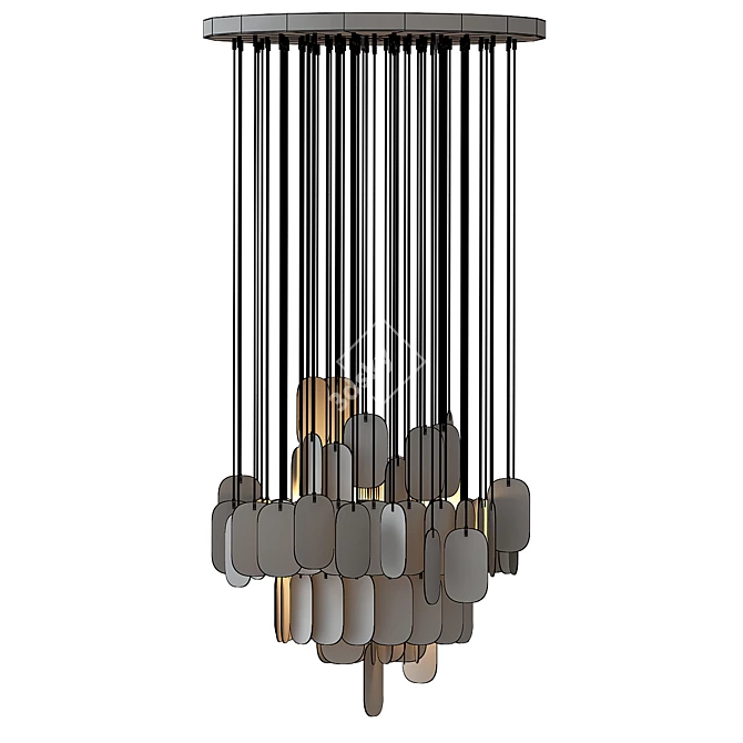 Elegant Gravity Chandelier 3D model image 2