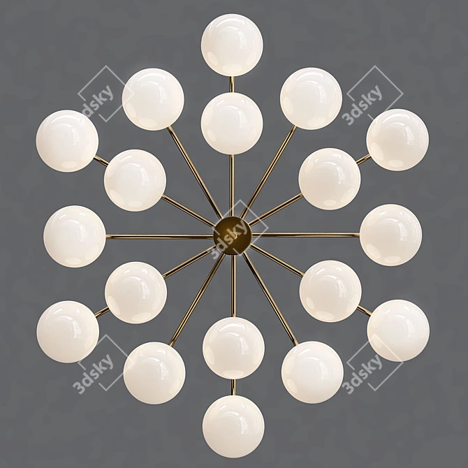 Contemporary World Globes Pendant Light 3D model image 1