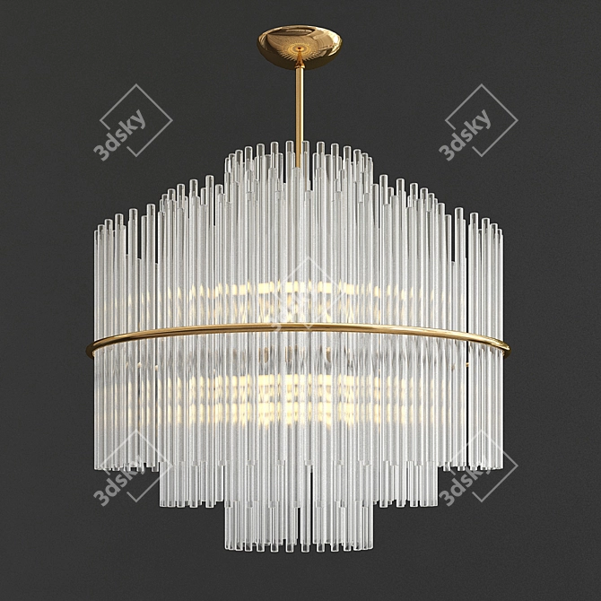 Elegant Illumination: Four Exclusive Chandelier Collection 3D model image 2