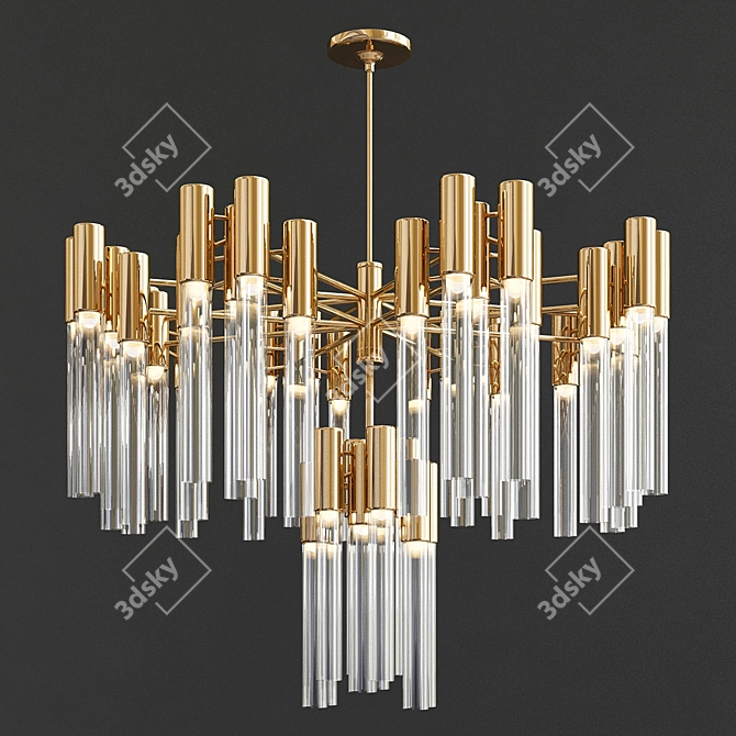 Elegant Illumination: Four Exclusive Chandelier Collection 3D model image 3