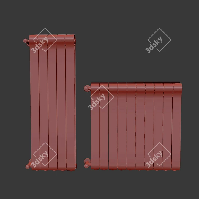 Title: Sleek White Radiator 3D model image 3