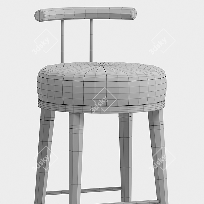 Elegant Mailu Bar Stool 3D model image 3