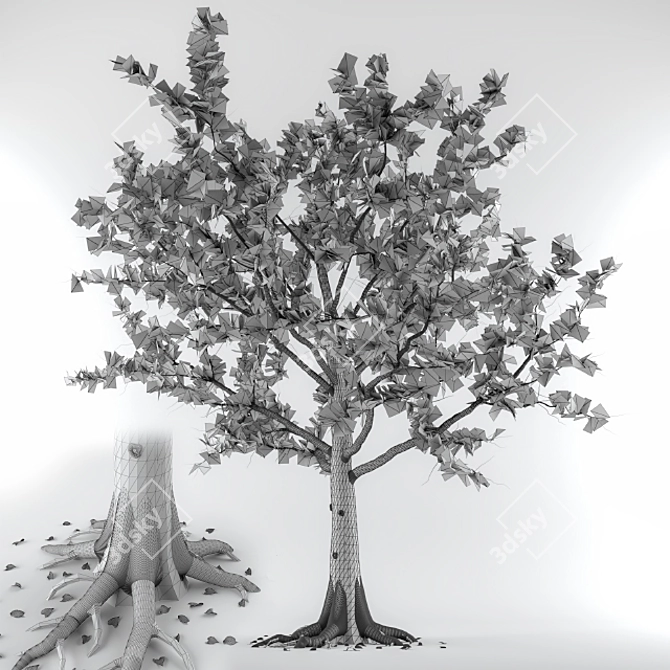Autumn Tree 3D Model 3D model image 2