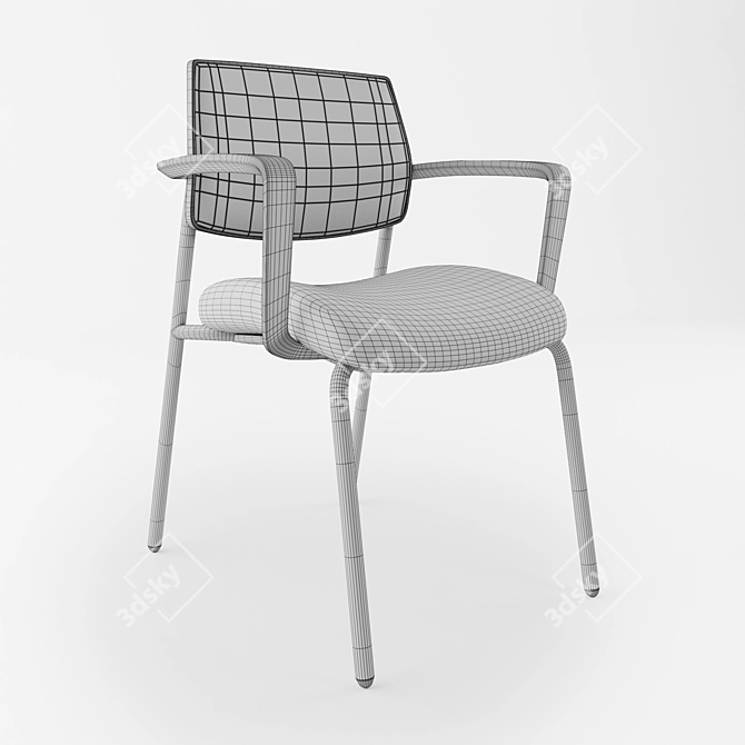 Ergo-Fit Side Chair: Optimal Comfort 3D model image 2