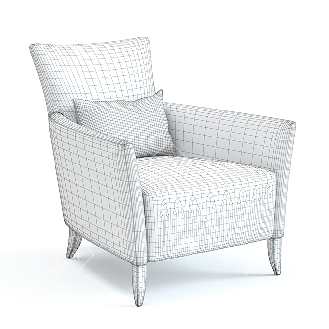 Sail Armchair - Elegant and Cosy Seating 3D model image 2