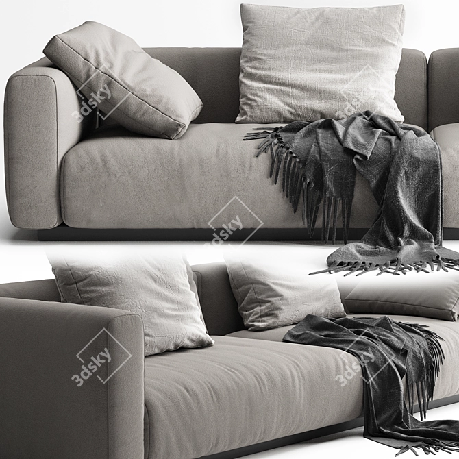 Elegant Flexform Lario Sofa 3D model image 2