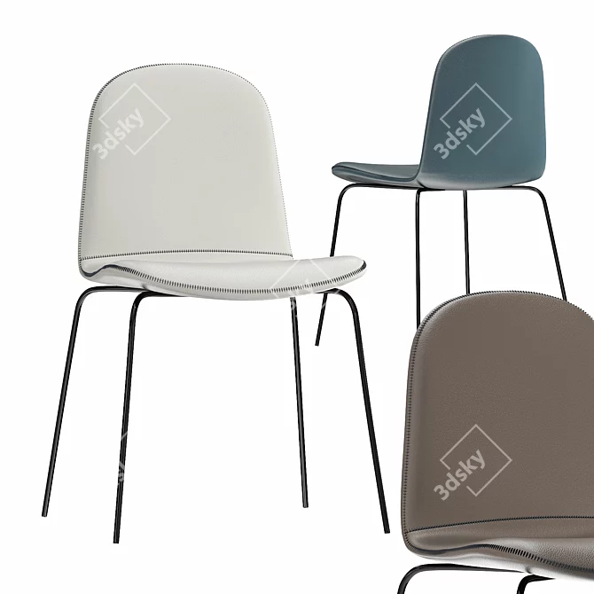 Modern White Primitivo Chair 3D model image 1