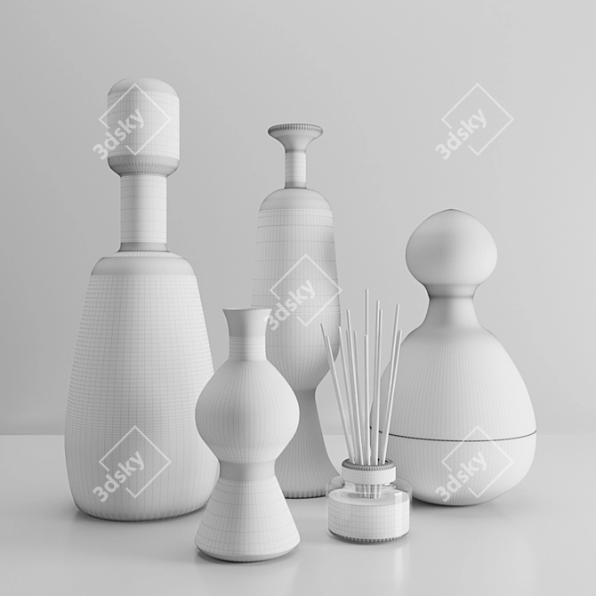 Sleek Home Decor Vase 3D model image 2