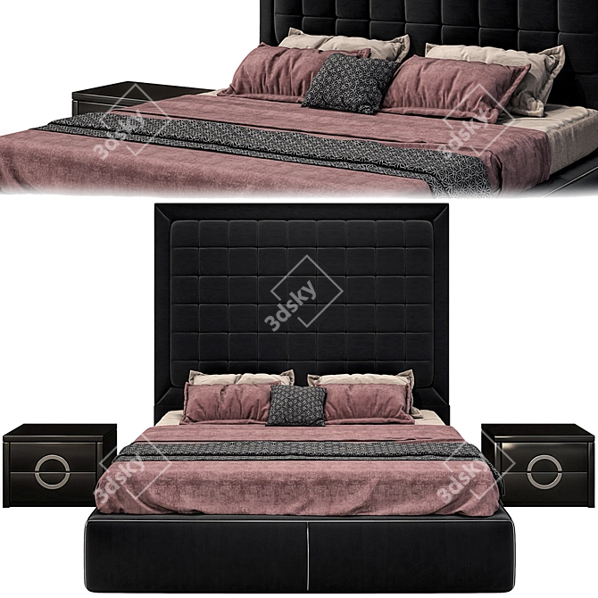 Turbo Bed: V-Ray Render, Vray & Corona Materials 3D model image 4