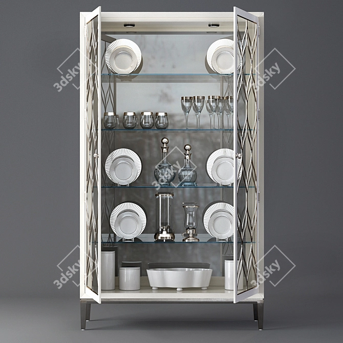 Bernhardt Calista Curio - Stylish Display Cabinet 3D model image 4