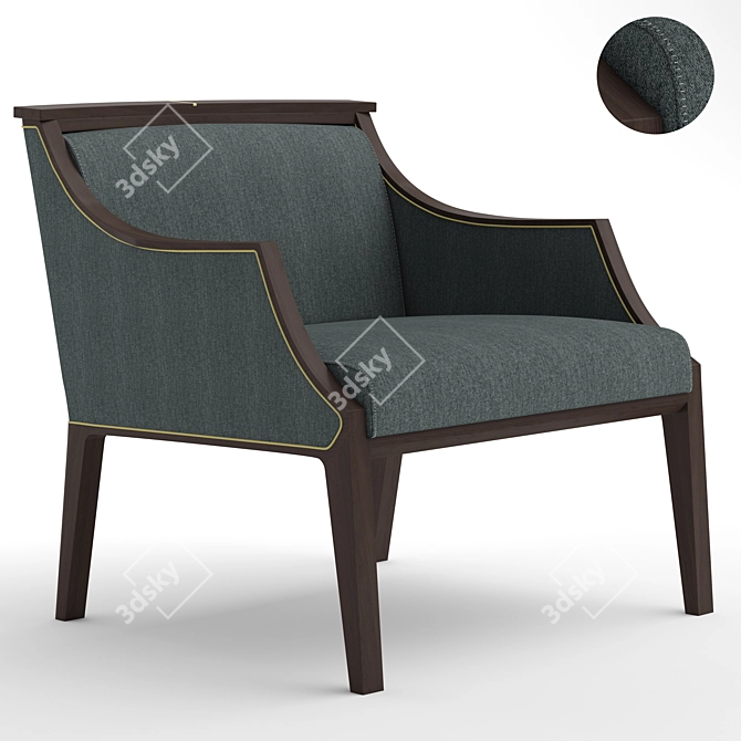Elegant Liala Armchair: Stylish Comfort for any Space 3D model image 1