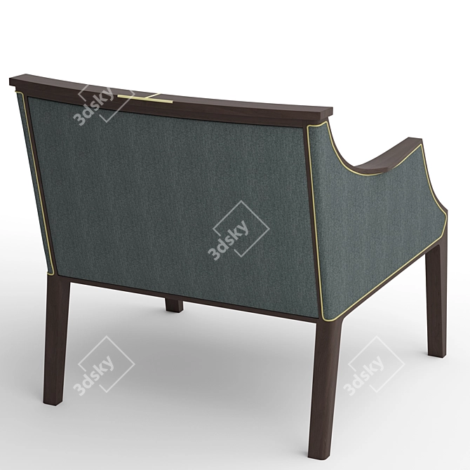 Elegant Liala Armchair: Stylish Comfort for any Space 3D model image 2