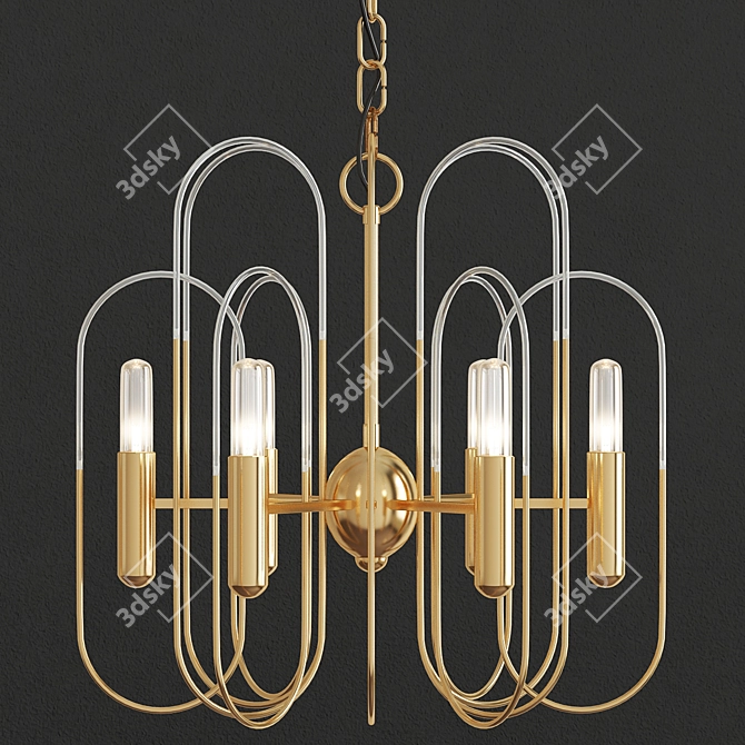 Vintage Sciolari Loop Chandelier 3D model image 1