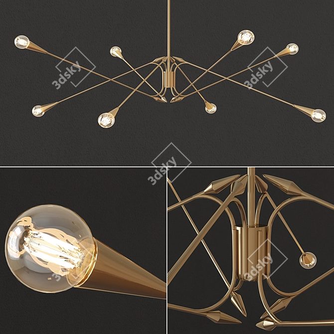 Exquisite Nipomo Chandelier | Jonathan Browning 3D model image 1