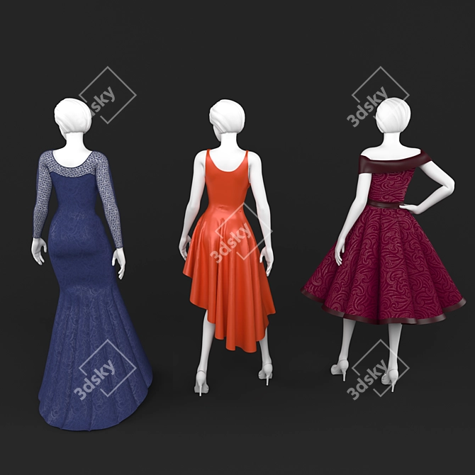 Marvelous Designer Female Mannequin 3D model image 2