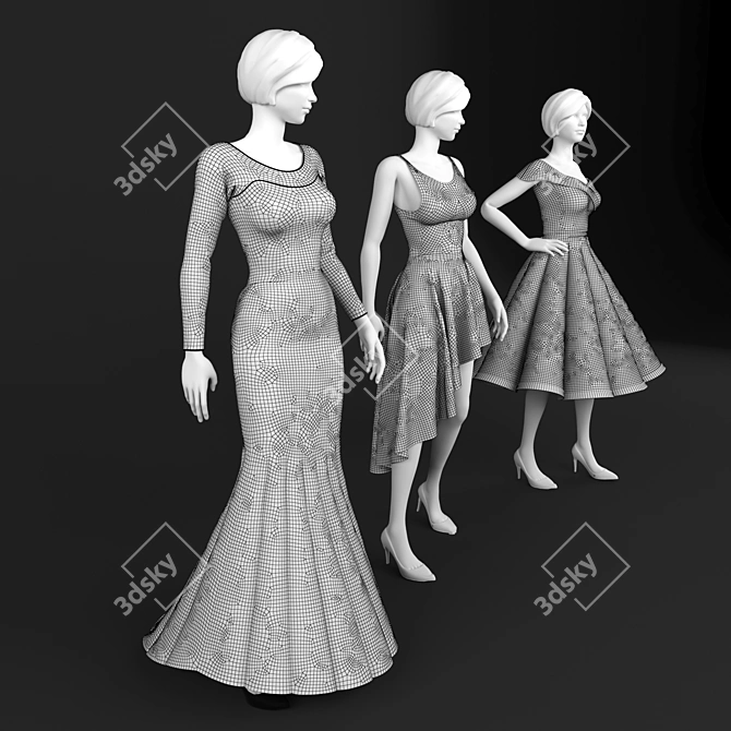 Marvelous Designer Female Mannequin 3D model image 3