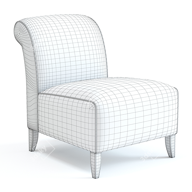 Title: Bligny Armchair: Exquisite Comfort and Style 3D model image 2