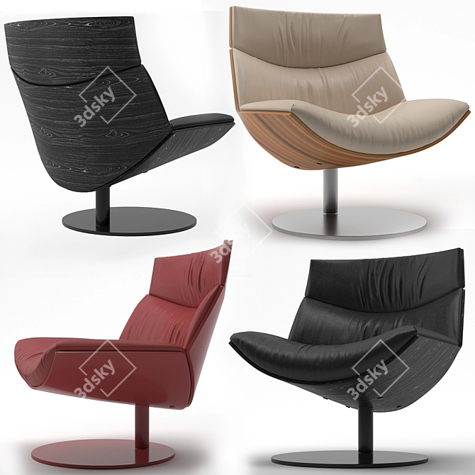 Modern Comfort: Kara Armchair 3D model image 2