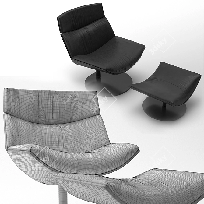 Modern Comfort: Kara Armchair 3D model image 3