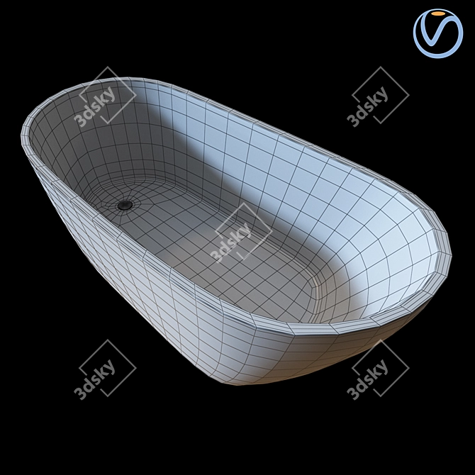 Luxury Reece Kado Arc Freestanding Bath 3D model image 2