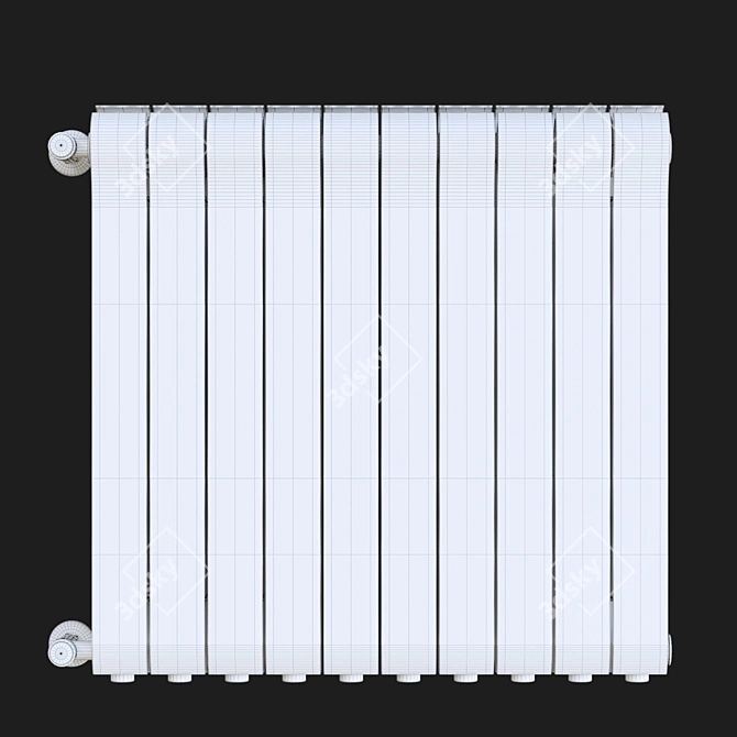 Sleek Black Radiator 3D model image 3