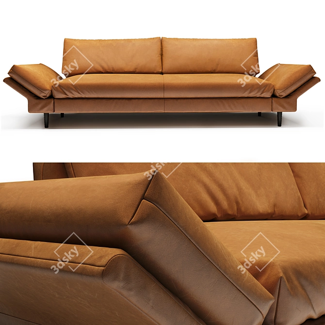 Flexible Modern Seating - Ikono Sofa 3D model image 1