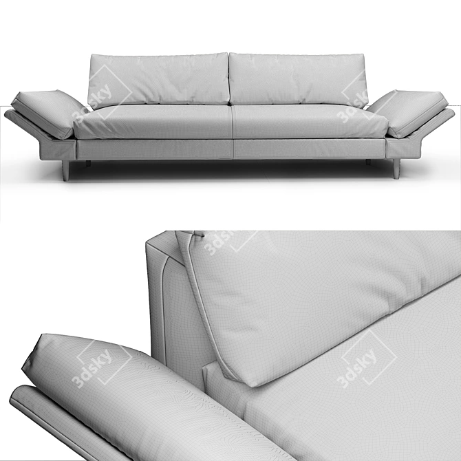 Flexible Modern Seating - Ikono Sofa 3D model image 3