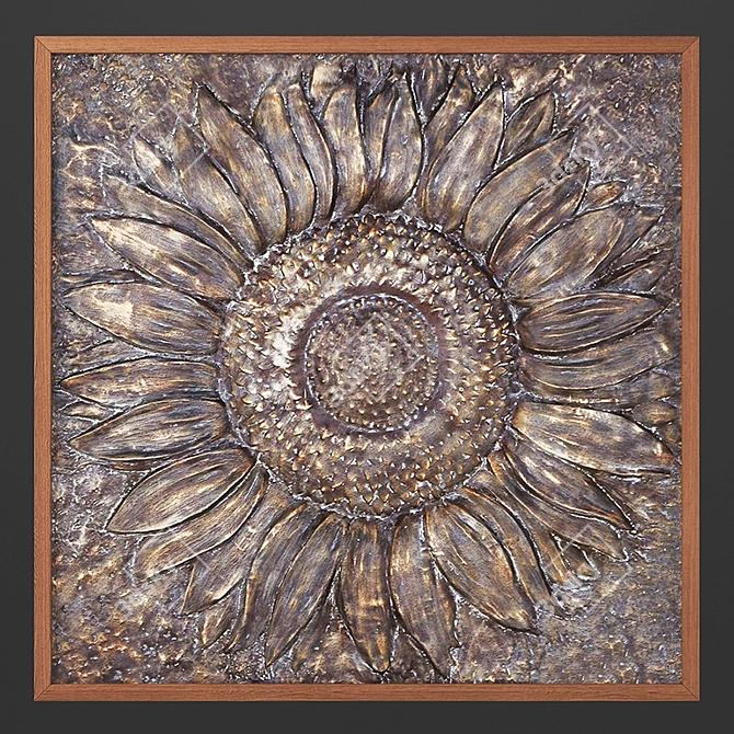 Sunburst Metal Wall Decor 3D model image 1