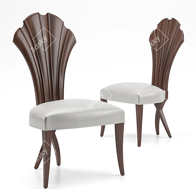 Luxurious LA CROISETTE Dining Chair 3D model image 1