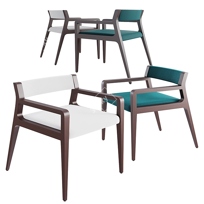 Luxury Italian Design: Cizeta L'Abbate Artu Chair 3D model image 2