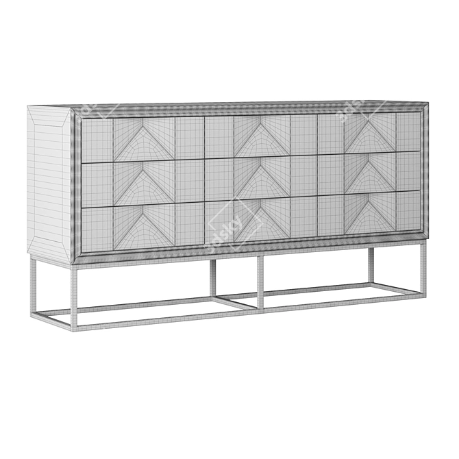 Elegant Torian Credenza: Stylish Storage Solution 3D model image 2