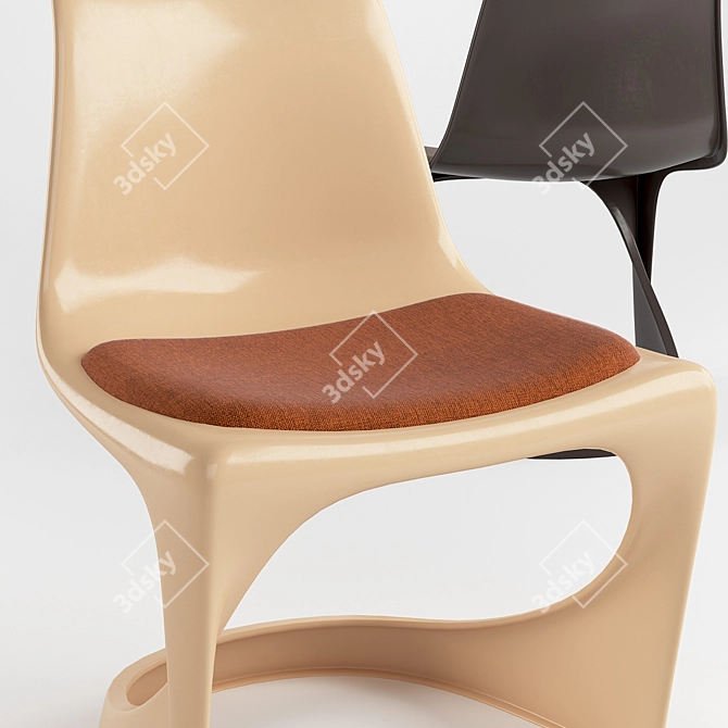 Sleek Cado Chairs: Modern Molded Plastic 3D model image 2