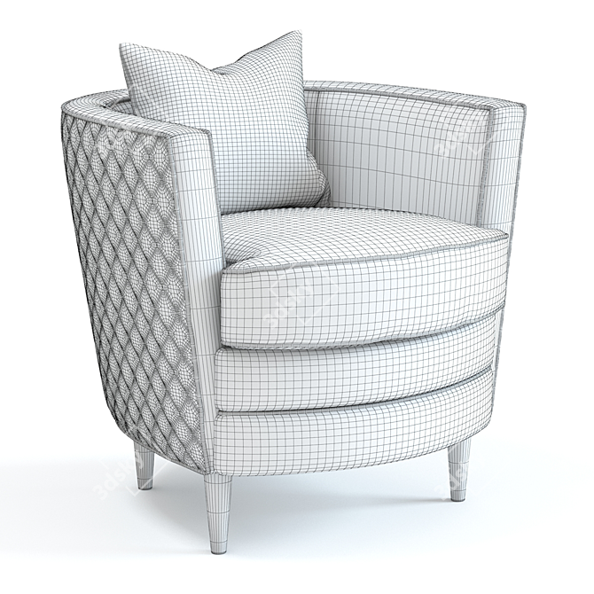 Dublin Armchair: Stylish, High-Detailed 3D Model 3D model image 2