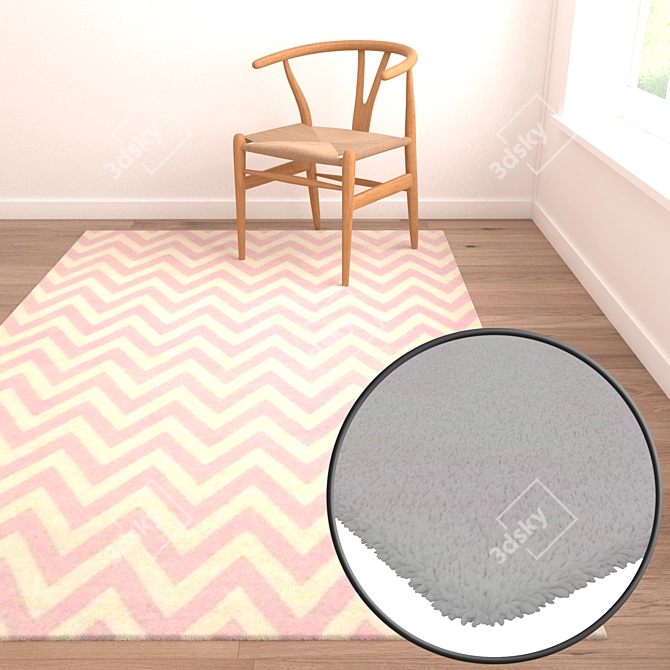 High Quality Carpet Set 3D model image 2
