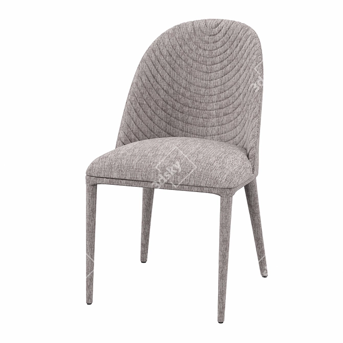 Elegant Bardwell Upholstered Chair 3D model image 2