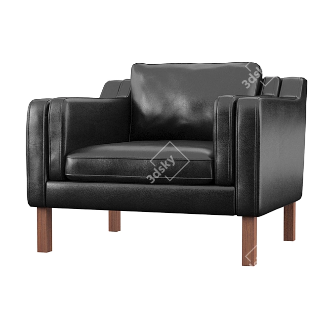 Modern Comfort: Rolando Club Chair 3D model image 1