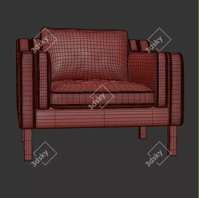 Modern Comfort: Rolando Club Chair 3D model image 3