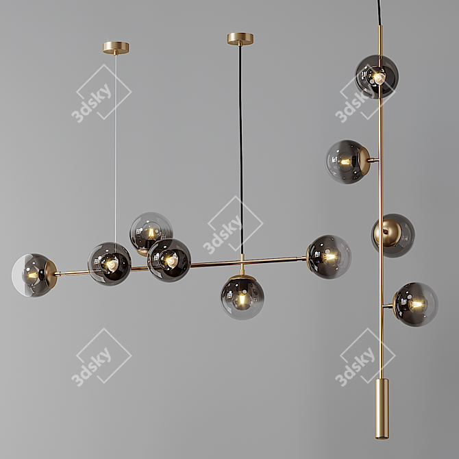 Sleek Modern Lighting Fixture 3D model image 1