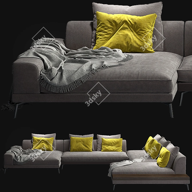 Modular Masterpiece: MOORE Sofa 3D model image 3