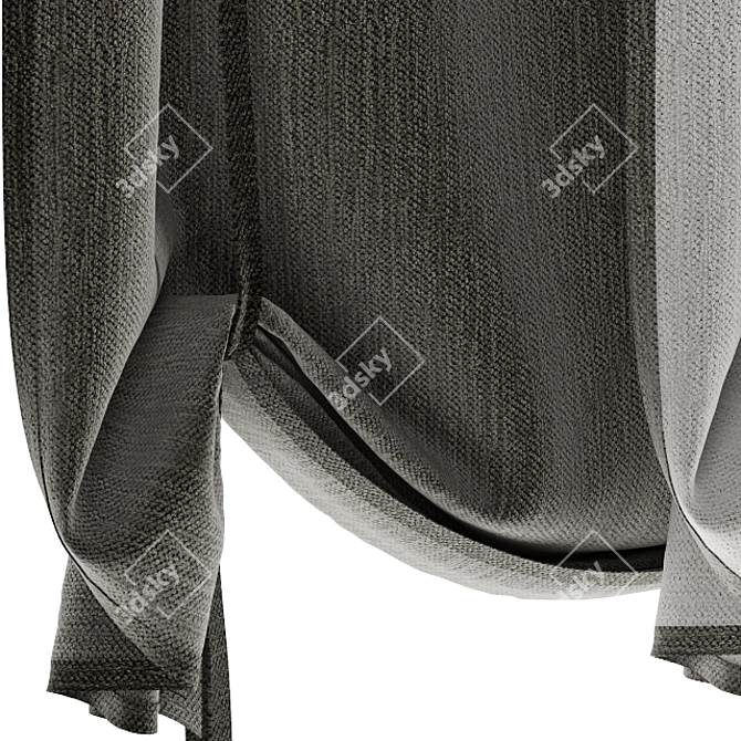 Elegant Roman blinds 3D model image 2