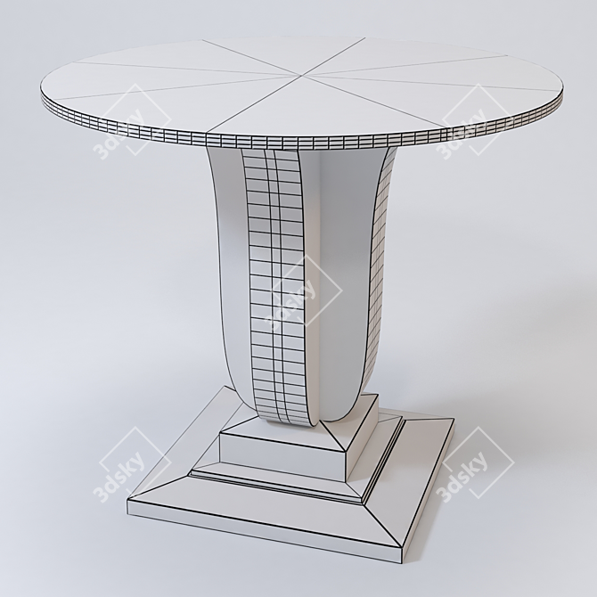 Modern Round Center Table with 3D Model 3D model image 3