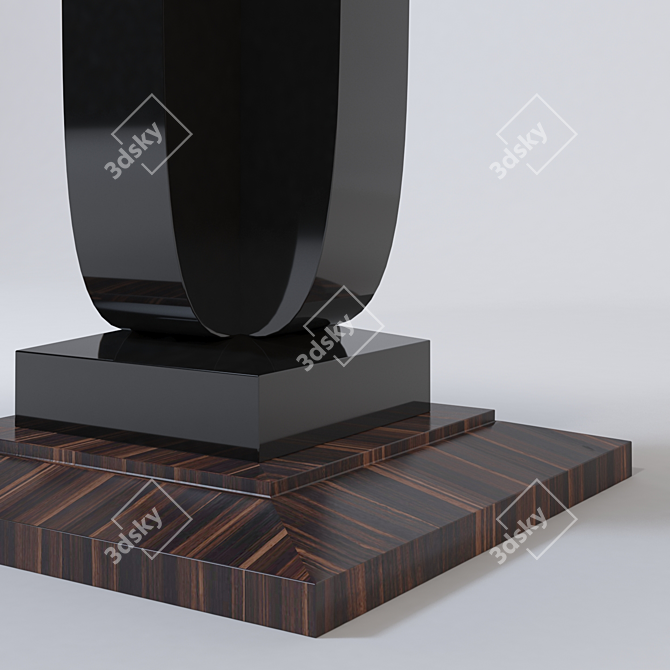 Modern Round Center Table with 3D Model 3D model image 1