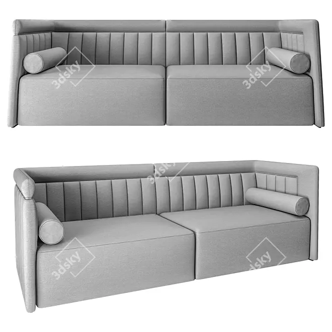 Contemporary Tuana Sofa - 227x83x76 cm 3D model image 1