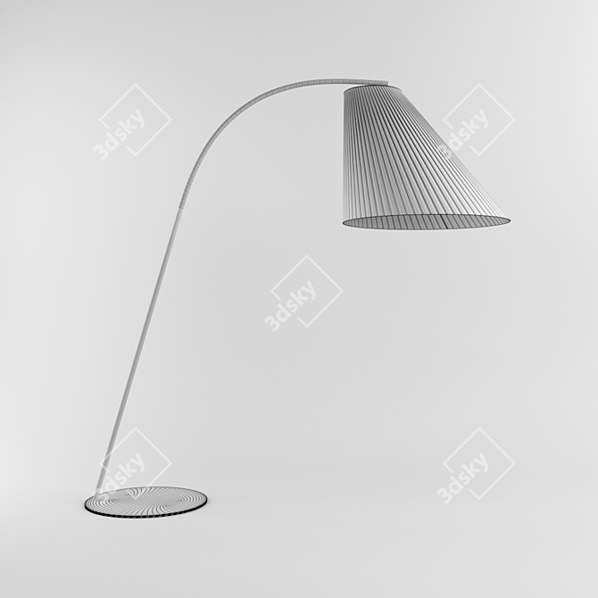 Vintage Cone Floor Lamp: Elegant and Modern Design 3D model image 3