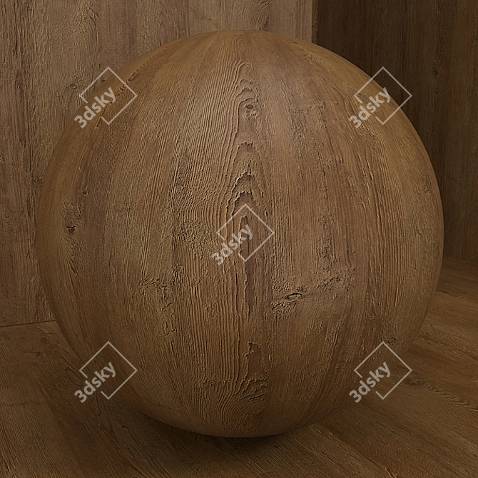 Seamless Pine Wood Set 70 3D model image 2