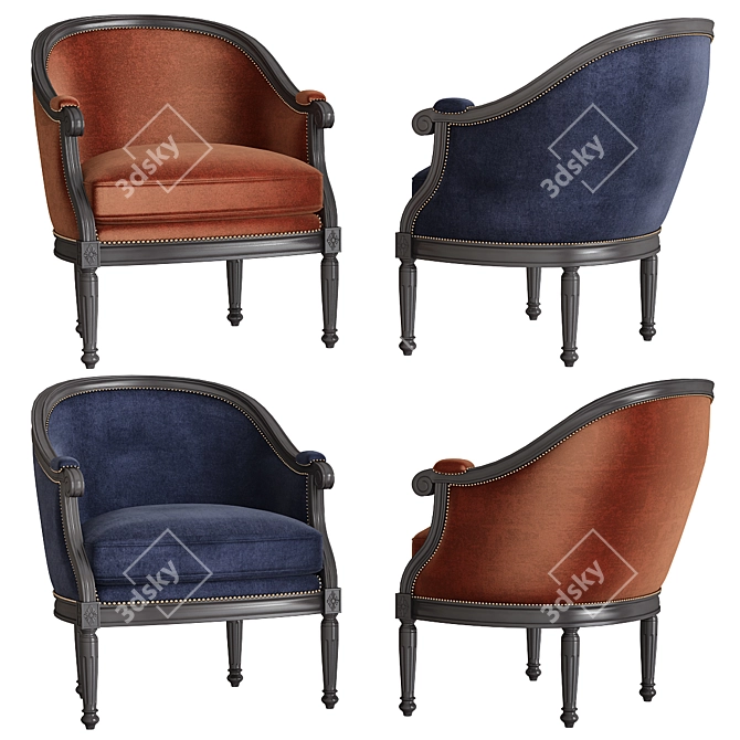 Caracole Upholstery Accent Chair 3D model image 1